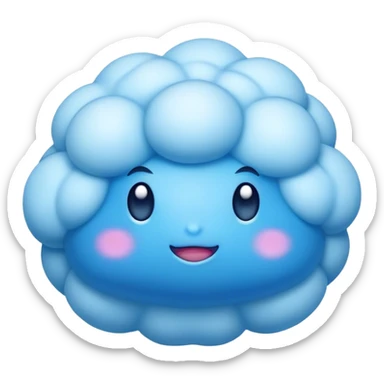 Une puff bleue sticker