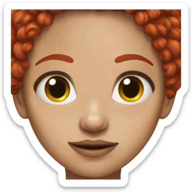 girl with red hair and black streaks with piercings sticker