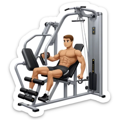 athlete using abductor-machine gym sticker