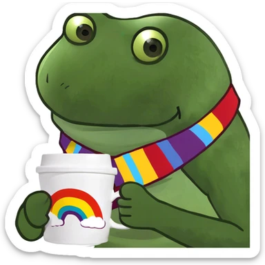 Gay coffee sticker