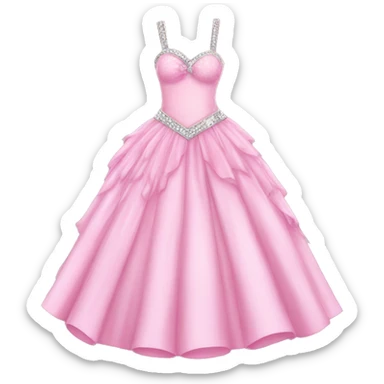 pretty princess dress sparkly pink sticker