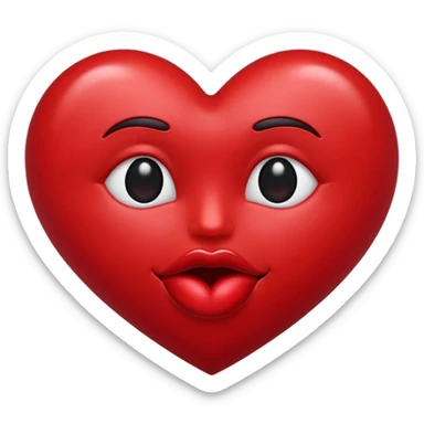 dark red kiss emoji  sticker