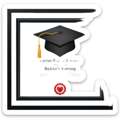 Bachelors degree in nursing sticker