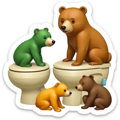 Packers pooping on bears sticker