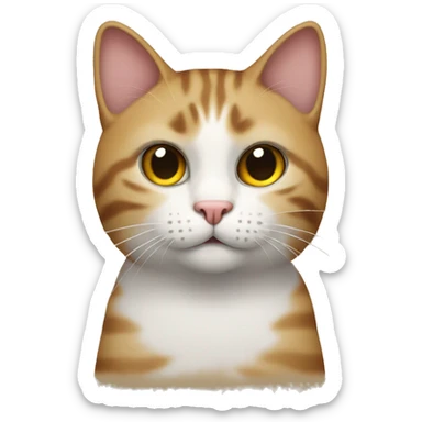 A cat saying "meh" sticker