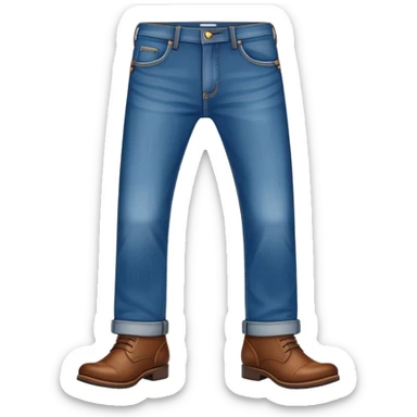 jeans and brown shoes sticker