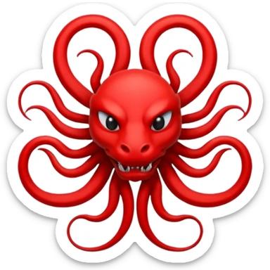 Can you generate me a emoji flag of the fictional world war two team hydra from Captain America? Can you make it the exact logo from the movie? TAKE AN EXACT COPY FROM THE MOVIE sticker