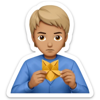 the man who does origami sticker