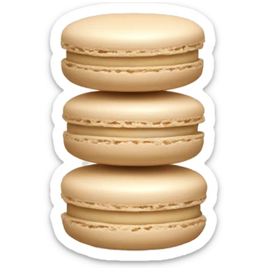 beige macaron sticker