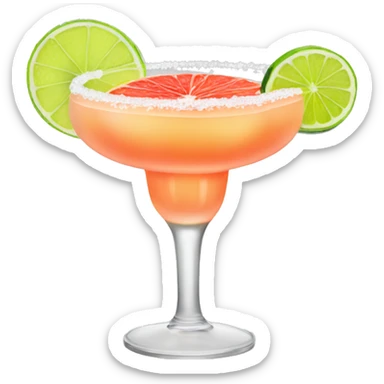 Grapefruit and lime margarita drink sticker
