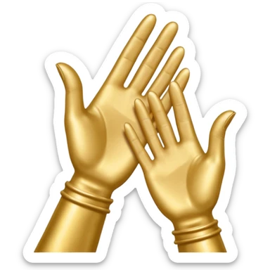 hand clapping with very long fingers like nicole kidmans hands clapping at the 2017 oscars sticker
