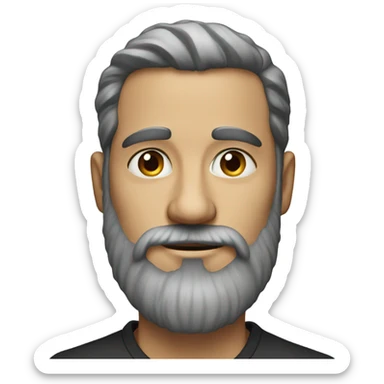 realistic portrait of bearded man sticker