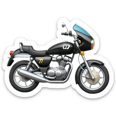 cartoon motorbike, 27 on the front sticker