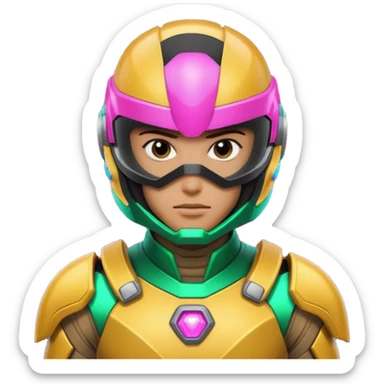 cyberpunk power ranger sticker