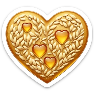 Honey oat heart sticker