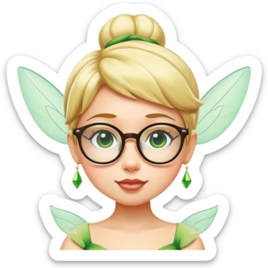Tinkerbell wearing glasses sticker