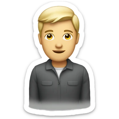 person managing a project sticker