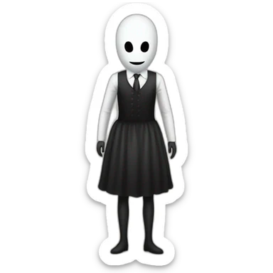 slender man with a maid costume sticker