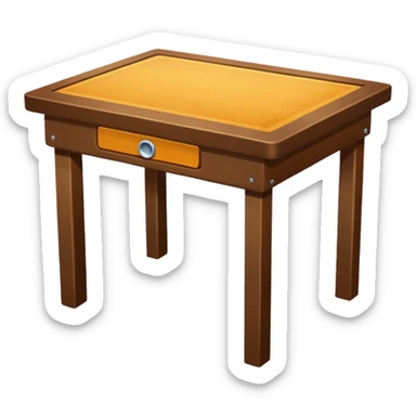 table with mirror sticker