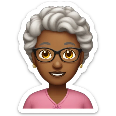 grandma brown skin sticker