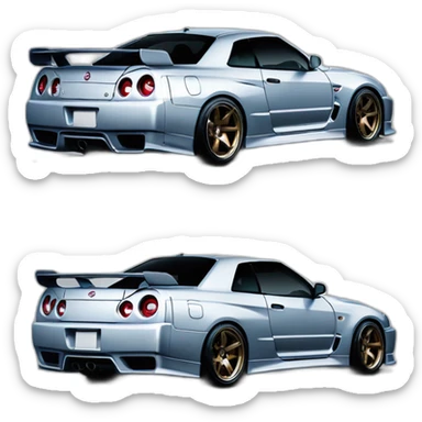 nissan gtr r34 skyline sticker
