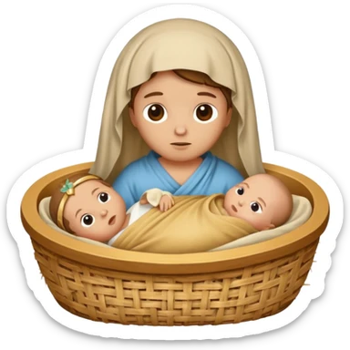 manger hay baby jesus sticker