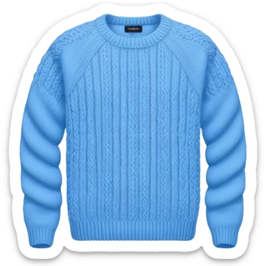sky-blue knitted wool sweater. sticker