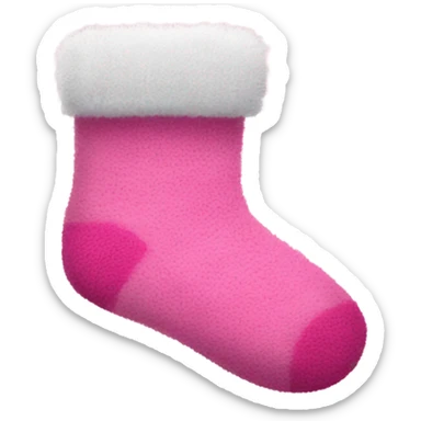 Pink fuzzy socks sticker