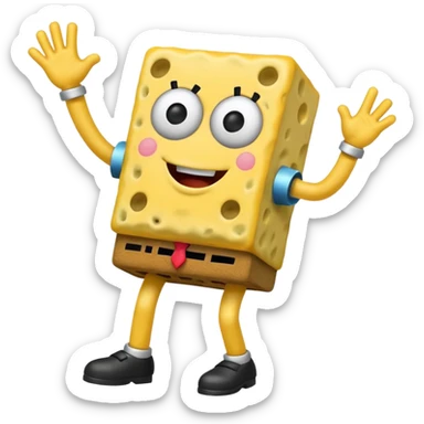 bob esponja bailando sticker