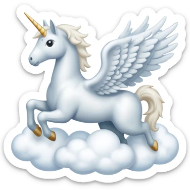 Pegasus made out of  Cloud  sticker