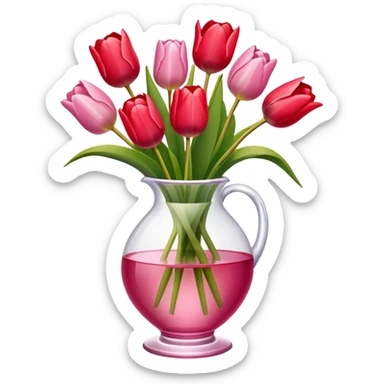 Tulips in a vase sticker