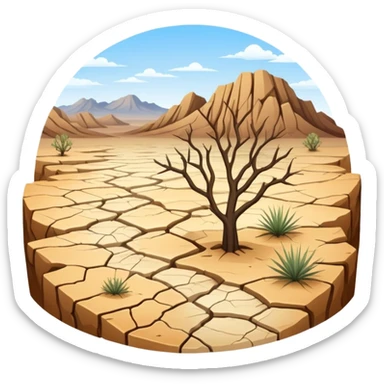 dry scenery  sticker