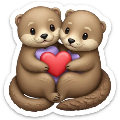 loutre+coeur sticker