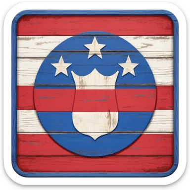 Red, White, and Blue Reigning Champion sign sticker