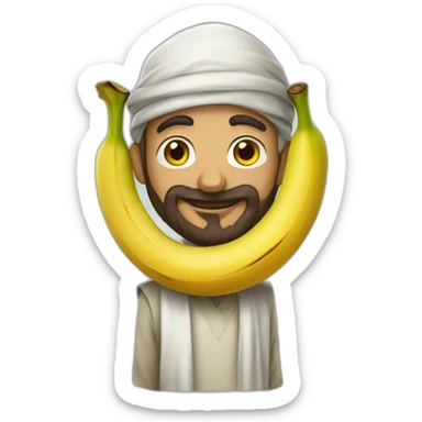 Arabic scraf banana man sticker