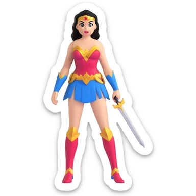 Wonder Woman superhero sticker