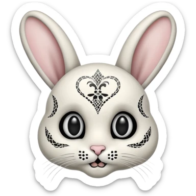 oreille de lapin tête de mort sticker