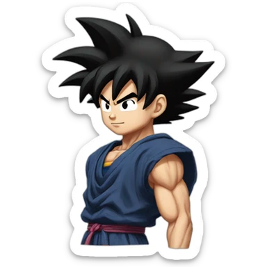 goku black hair sticker