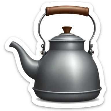 Gray vintage kettle sticker