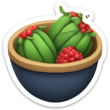 Moras en un bol sticker