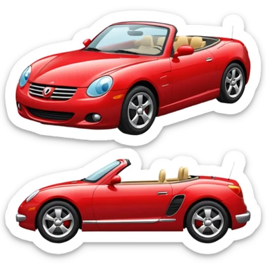 voiture decapotable sticker