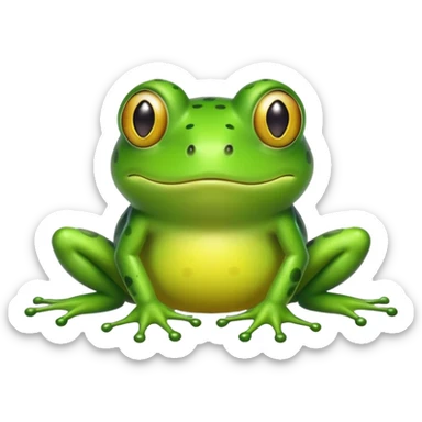 Lemon with a frog face and legs  sticker