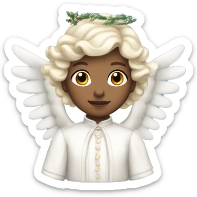 white Victorian Christmas Angel sticker