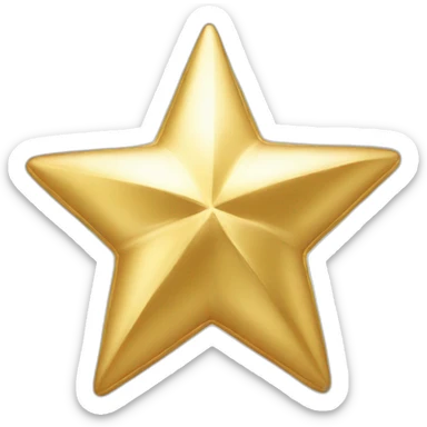 shining gold star christmas sticker