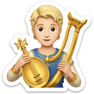 Apollo god with lyre sticker