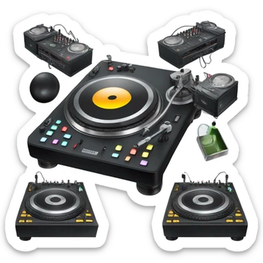 Dj turntables  sticker