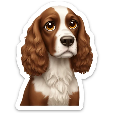 Spaniel dog brown  sticker