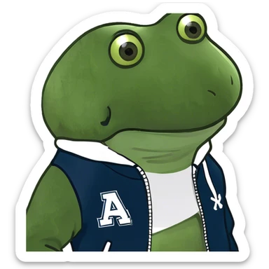 wearing a varsity jacket sticker