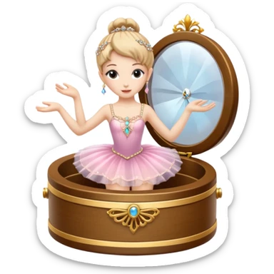Ballerina fairy Jewelry Music Box sticker