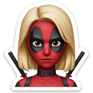 female deadpool from Deadpool & Wolverine movie sticker